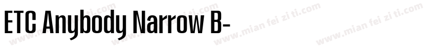 ETC Anybody Narrow B字体转换